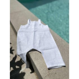 100% Len Nyári Kertésznadrág - Fehér