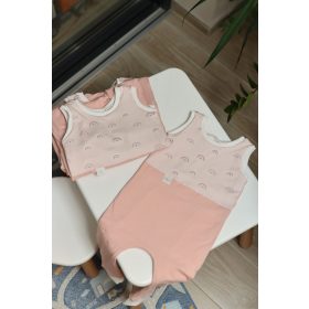 Egyberészes pizsama - Kétrétegű - Púder szivárvány