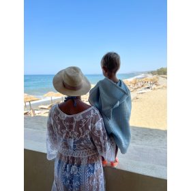 Kapucnis Törölköző Poncsó - Menta