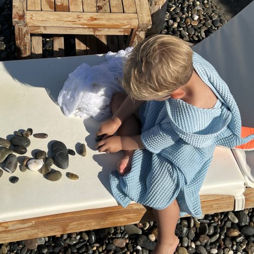 Kapucnis Törölköző Poncsó - Menta