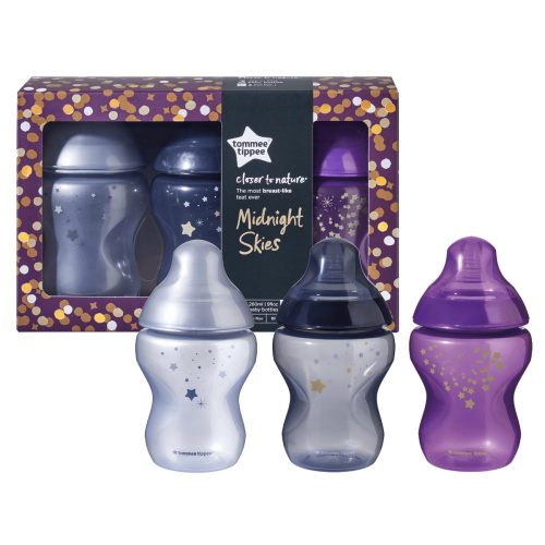 Tommee Tippee CTN cumisüveg trio 3x260 ml - Midnight Skies