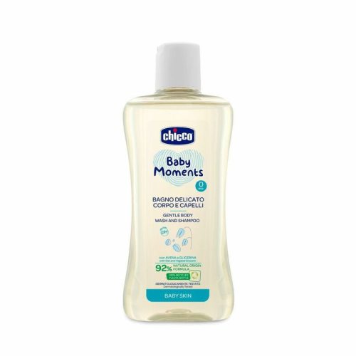 Fürdető & sampon 200 ml - újszülöttbőrre Baby Moments zabkivonat és növényi glicerin, semleges pH - Chicco