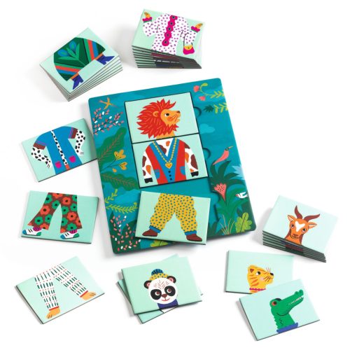 Fejlesztő játék - Állatdivat, 54 db-os - Eduludo Mix and Match Modanimo