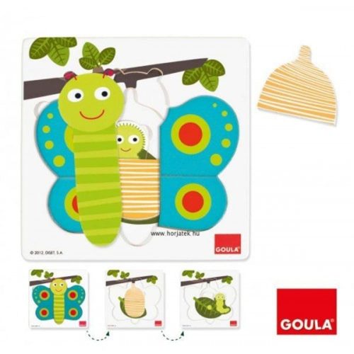 Hape Fejlődés Puzzle - Pillangó - GOULA - 24 hó+