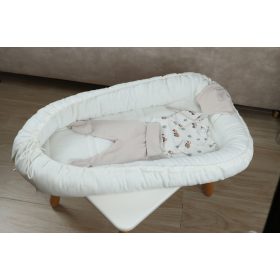 Prémium Babafészek - XL méret - Hófehér lenvászon 